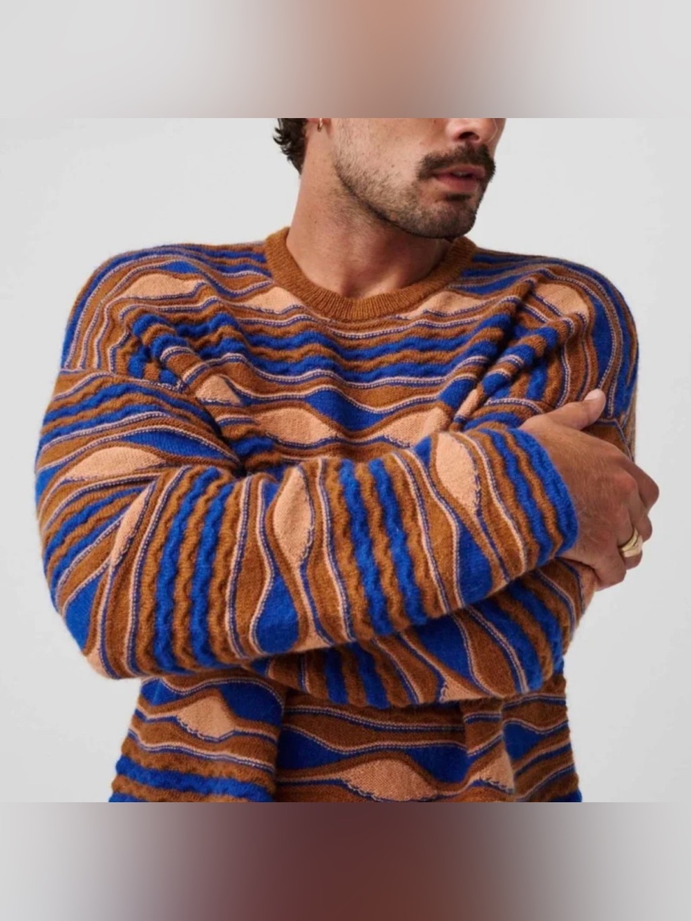 Nagnata Wave Oversized Striped Wool And Alpaca-Blend Sweater - Sample